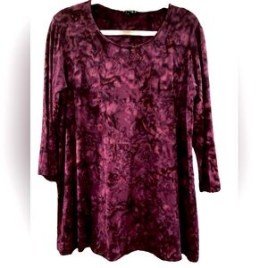 “Dunia” purple tie-dye, super soft tunic top